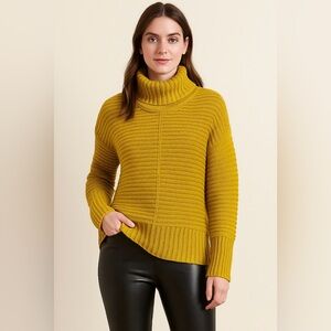 APT. 9 Women’s Mustard Yellow Chunky Knit Turtleneck Sweater Size Large. NWOT.